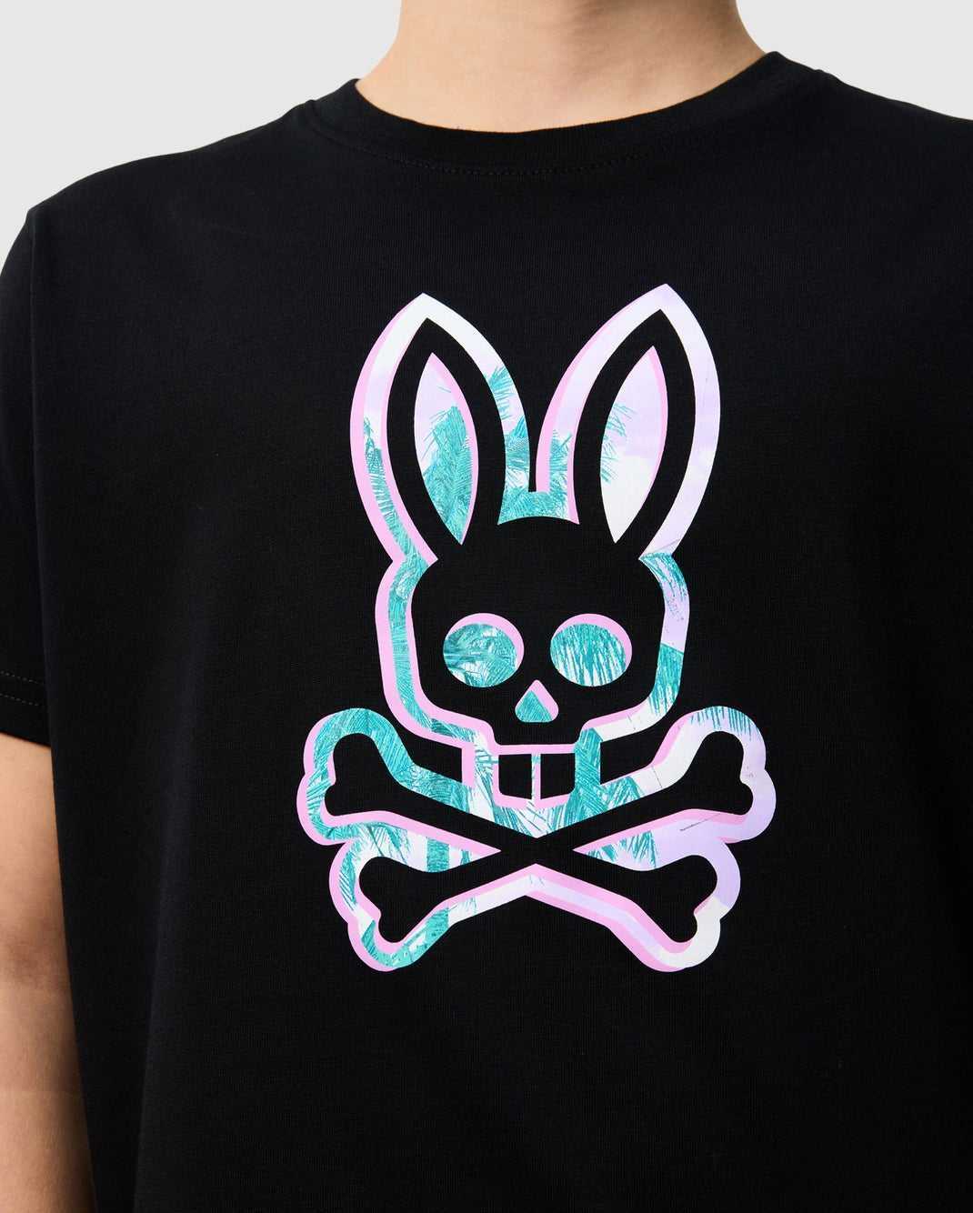 T Shirt Graphique Psycho Bunny Leonard Graphic Tee Noir Enfant | SRG-83385266